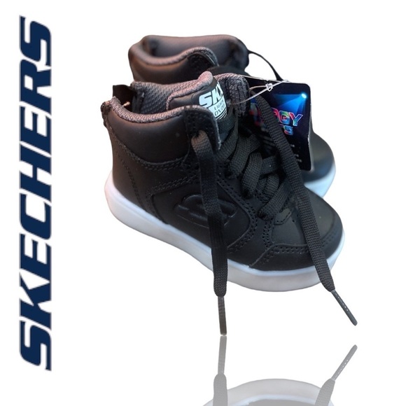 New Light Up Skechers Boys Energy Lights - Gusto Flash Sneakers - Picture 5 of 7